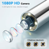 Load image into Gallery viewer, [1080P] 4-In-1 Pet Camera, Smart Detector For Pet Home Use, 1080P HD Ear Camera, See Inside Clearly With 4X Zoom, 12 Extra Inspection Heads Suitable For Checking For Dogs &amp; Cats Ears, Nose, Hair &amp; Mouth, USB Charging, Dog Stuff