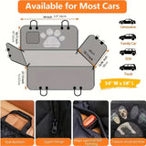 Load image into Gallery viewer, Pet Dog Seat Cover, Hammock-Style Design, Anti-Slip, Durable And Soft Rear Seat Cover for Pets. Made of Thickened 600D Heavy-Duty Fabric, This Pet Car Mat Fits Sedans, Trucks, And Suvs. It Is an Open Mesh Dog Car Seat Cushion