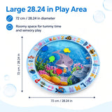 Load image into Gallery viewer, BDTGP Pet Water Play Mat for Cats And Dogs, Inflatable Ocean-Themed Toy with Floating Shapes, Indoor And Shaded Outdoor Activity Mat, Without Battery