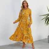 Load image into Gallery viewer, Women Maxi Dresses Sping Autumn Bohemian Casual Full Sleeve