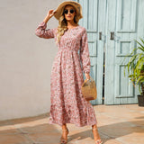 Load image into Gallery viewer, Women Maxi Dresses Sping Autumn Bohemian Casual Full Sleeve