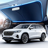 Load image into Gallery viewer, Portable Car Sunshade Protective Curtains, High-Quality Fabric, Easy to Fold And Store, Flexible Sun Visors, Car Front Windshield Sunshade Covers, Fashionable Car Accessories, Sleek Design