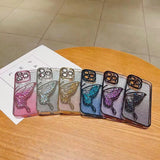 Load image into Gallery viewer, 3D Butterfly Glitter Rhinestone Phone Case