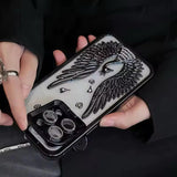 Load image into Gallery viewer, Luxury 3D Peacock Wings Rhinestone Phone Case