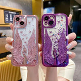Load image into Gallery viewer, 3D Swan Wings Love Phone Case – Glitter Rhinestone Protective Case