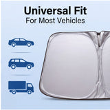 Load image into Gallery viewer, Portable Car Sunshade Protective Curtains, High-Quality Fabric, Easy to Fold And Store, Flexible Sun Visors, Car Front Windshield Sunshade Covers, Fashionable Car Accessories, Sleek Design