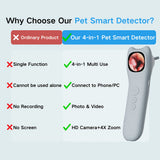 Load image into Gallery viewer, [1080P] 4-In-1 Pet Camera, Smart Detector For Pet Home Use, 1080P HD Ear Camera, See Inside Clearly With 4X Zoom, 12 Extra Inspection Heads Suitable For Checking For Dogs &amp; Cats Ears, Nose, Hair &amp; Mouth, USB Charging, Dog Stuff