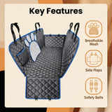 Load image into Gallery viewer, Pet Dog Seat Cover, Hammock-Style Design, Anti-Slip, Durable And Soft Rear Seat Cover for Pets. Made of Thickened 600D Heavy-Duty Fabric, This Pet Car Mat Fits Sedans, Trucks, And Suvs. It Is an Open Mesh Dog Car Seat Cushion