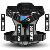 Load image into Gallery viewer, Oxford Working Dog Harness Reflective Medium Large Dog Vest Harness with 5 PCS Patches WD Harness Pet Dog Accessories