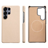 Load image into Gallery viewer, for Magsafe Case for Samsung Galaxy S26 S24 S25 Ultra Plus Natural Cowhide Leather Magnetic Protector Luxury Phone Back Cover