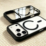 Load image into Gallery viewer, Fashion for Magsafe Wireless Charge Phone Case for IPhone 17 Air 16 15 14 Plus 13 12 Pro Max Transparent Acrylic Back Cover