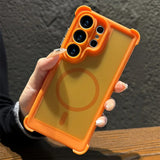 Load image into Gallery viewer, Fashion Matte Translucent Four Corners Shockproof Magnetic Phone Case for Samsung Galaxy S26 S24 S25 Ultra Plus Protection Cover