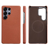 Load image into Gallery viewer, for Magsafe Case for Samsung Galaxy S26 S24 S25 Ultra Plus Natural Cowhide Leather Magnetic Protector Luxury Phone Back Cover