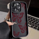 Load image into Gallery viewer, Pink Cute Butterfly Silicone Soft Phone Case For iPhone 17 16PRO 15 14 13 12 11PROMAX Shockproof Candy Cover