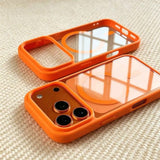 Load image into Gallery viewer, Fashion for Magsafe Wireless Charge Phone Case for IPhone 17 Air 16 15 14 Plus 13 12 Pro Max Transparent Acrylic Back Cover