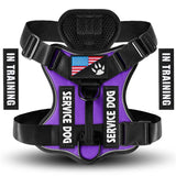 Load image into Gallery viewer, Oxford Working Dog Harness Reflective Medium Large Dog Vest Harness with 5 PCS Patches WD Harness Pet Dog Accessories