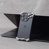 Load image into Gallery viewer, Irregular Metal Bumper Phone Case For IPhone 18 17 16 15 14 13 12 Pro Max Plus Lens Film Protect Bare Aluminum Shockproof Cover
