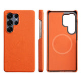 Load image into Gallery viewer, for Magsafe Case for Samsung Galaxy S26 S24 S25 Ultra Plus Natural Cowhide Leather Magnetic Protector Luxury Phone Back Cover