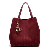 Load image into Gallery viewer, CH Women's Handbag Large Capacity Women's Simple Daily Commute Versatile Solid Color Letter Printed Design Shoulder Bag