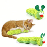 Load image into Gallery viewer, Cat Chew Toys Caterpillar Catnip Molar Toy Silvervine Cat Teaser Interaction Toy Clean Mouth Kitten Toy Pet Supplies Accessories