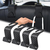 Load image into Gallery viewer, Universal Car Seat Headrest Hanger 4 Pack Carbon Fiber Pattern Back Seat Storage Hook Handbag Clothes Holder Vehicle Interior Pa