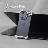 Load image into Gallery viewer, Irregular Metal Bumper Phone Case For IPhone 18 17 16 15 14 13 12 Pro Max Plus Lens Film Protect Bare Aluminum Shockproof Cover
