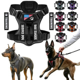 Load image into Gallery viewer, Oxford Working Dog Harness Reflective Medium Large Dog Vest Harness with 5 PCS Patches WD Harness Pet Dog Accessories