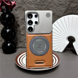 Load image into Gallery viewer, 360 Rotating Bracket Hard PC Phone Case For Magsafe Samsung S26 S25 S24 S23 S22 Ultra Plus Magnetic Stand Holder Frameless Cover