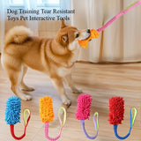Load image into Gallery viewer, Dog Training Anti-tear Pulling Rope Toy Pet Plush Grinding Teeth Bite-resistant Toy Colorful Rope Ball Dog Interactive PuzzleToy
