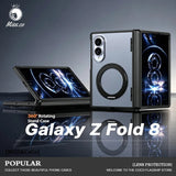Load image into Gallery viewer, For Samsung Galaxy Z Fold 7 zFold 8 Wide 8Ultra Slim Skin Feel Magnetic Foldable Phone Case 360° Rotating Ring Stand Hinge Cover
