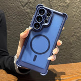 Load image into Gallery viewer, Fashion Matte Translucent Four Corners Shockproof Magnetic Phone Case for Samsung Galaxy S26 S24 S25 Ultra Plus Protection Cover