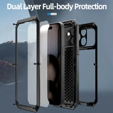Load image into Gallery viewer, Luxury Heavy Duty Case For iPhone 17 16 15 Pro Max Plus Metal Heavy Duty 360 Full Body Shockproof Armour Protective Cover Fundas