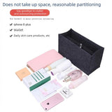 Load image into Gallery viewer, Felt Purse Organizer Insert Fits Book Tote Bag Large Medium Handbag Shaper Liner Multi Pockets Zipper Storage Makeup Accessories