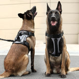 Load image into Gallery viewer, Oxford Working Dog Harness Reflective Medium Large Dog Vest Harness with 5 PCS Patches WD Harness Pet Dog Accessories