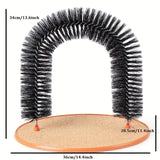 Load image into Gallery viewer, Cat Toy Arch Self Groome Pamper Feline with A Massage Grooming Rubbing Brush with Scratching Pad Toy for Cats Interactive Toys