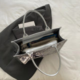Load image into Gallery viewer, Luxury Elegant Women Tote Bag Embroid Bouquet Pattern PU Leather Tote Bag Letter Scarf Handbag for Commute Shopping