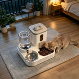 Load image into Gallery viewer, 2 In 1 Automatic Cat Feeder Water Dispenser Dual Purpose Auto Portion Control Pet Food Water Bowl for Small Dogs Kittens