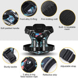 Load image into Gallery viewer, Oxford Working Dog Harness Reflective Medium Large Dog Vest Harness with 5 PCS Patches WD Harness Pet Dog Accessories