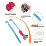 Load image into Gallery viewer, Dog Training Anti-tear Pulling Rope Toy Pet Plush Grinding Teeth Bite-resistant Toy Colorful Rope Ball Dog Interactive PuzzleToy