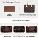 Load image into Gallery viewer, Organisateur de Sac Felt Purse Insert Organizer for Luxury Handbag Speedy 25 30 35 Makeup Bag Shaper Liner Travel Inner Pouch