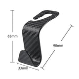 Load image into Gallery viewer, Universal Car Seat Headrest Hanger 4 Pack Carbon Fiber Pattern Back Seat Storage Hook Handbag Clothes Holder Vehicle Interior Pa