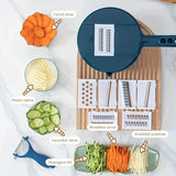 Load image into Gallery viewer, 9-In-1 Multifunctional Vegetable Chopper Radish Carrot And Potato Chopper Manual Shredding And Slicing Machine Kitchen Tool