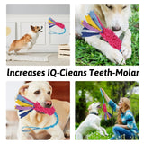 Load image into Gallery viewer, Dog Training Anti-tear Pulling Rope Toy Pet Plush Grinding Teeth Bite-resistant Toy Colorful Rope Ball Dog Interactive PuzzleToy