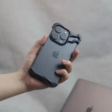 Load image into Gallery viewer, Irregular Metal Bumper Phone Case For IPhone 18 17 16 15 14 13 12 Pro Max Plus Lens Film Protect Bare Aluminum Shockproof Cover