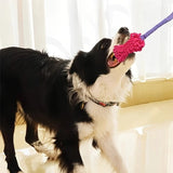 Load image into Gallery viewer, Dog Training Anti-tear Pulling Rope Toy Pet Plush Grinding Teeth Bite-resistant Toy Colorful Rope Ball Dog Interactive PuzzleToy