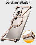 Load image into Gallery viewer, Oatsbasf Metal Frameless Phone Case for Samsung Galaxy S25 S24 Ultra with Stand 360° Rotation Magsafe Bumper Protective Cover