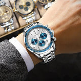 Load image into Gallery viewer, POEDAGAR Fashion Brand Men Watch Waterproof Stainless Steel