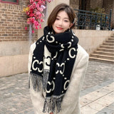 Load image into Gallery viewer, Women's Scarf Double-sided Letter Thickened Cashmere-like