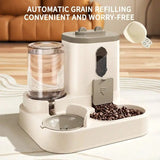Load image into Gallery viewer, 2 In 1 Automatic Cat Feeder Water Dispenser Dual Purpose Auto Portion Control Pet Food Water Bowl for Small Dogs Kittens