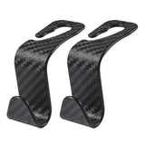 Load image into Gallery viewer, Universal Car Seat Headrest Hanger 4 Pack Carbon Fiber Pattern Back Seat Storage Hook Handbag Clothes Holder Vehicle Interior Pa